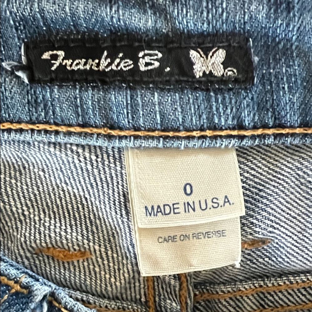 Frankie B. Denim Jeans with Butterfly Detail - Picture 4 of 11